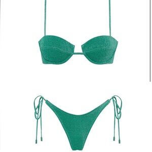 Triangl Mala Jaded Sparkle swimsuit. NWOT